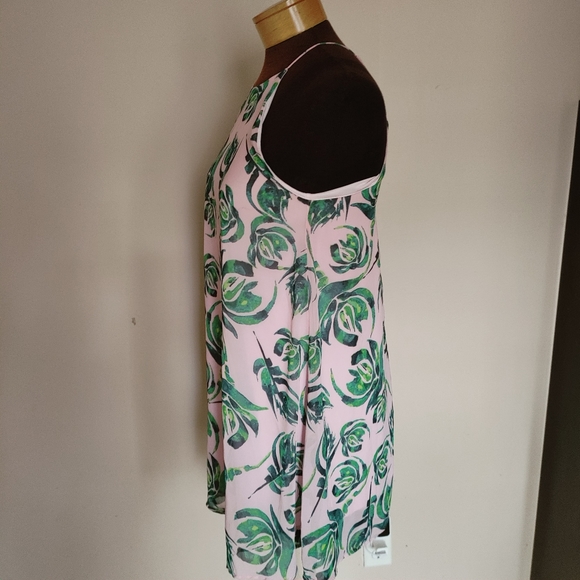 Everly Palm Tree sleeveless Dress women's size small - Picture 2 of 6